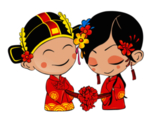 卡通新郎新娘PNG免扣素材