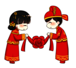 卡通新郎新娘PNG免扣素材