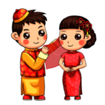 卡通新郎新娘PNG免扣素材