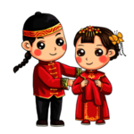 卡通新郎新娘PNG免扣素材