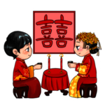 卡通新郎新娘PNG免扣素材