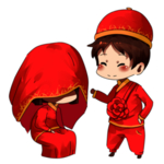 卡通新郎新娘PNG免扣素材