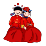 卡通新郎新娘PNG免扣素材