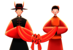 卡通新郎新娘PNG免扣素材