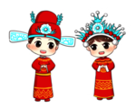 卡通新郎新娘PNG免扣素材