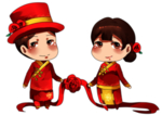 卡通新郎新娘PNG免扣素材
