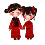 卡通新郎新娘PNG免扣素材