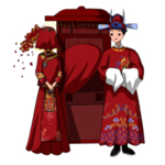 卡通新郎新娘PNG免扣素材