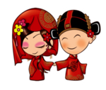 卡通新郎新娘PNG免扣素材