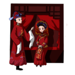 卡通新郎新娘PNG免扣素材