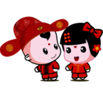 卡通新郎新娘PNG免扣素材