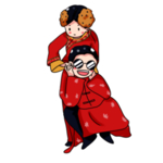 卡通新郎新娘PNG免扣素材