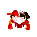 卡通新郎新娘PNG免扣素材