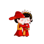 卡通新郎新娘PNG免扣素材