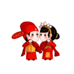 卡通新郎新娘PNG免扣素材