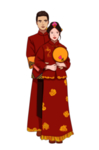 卡通新郎新娘PNG免扣素材