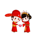 卡通新郎新娘PNG免扣素材