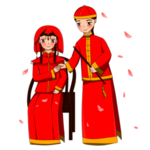 卡通新郎新娘PNG免扣素材