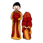 卡通新郎新娘PNG免扣素材