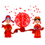 卡通新郎新娘PNG免扣素材