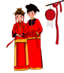 卡通新郎新娘PNG免扣素材