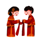 卡通新郎新娘PNG免扣素材