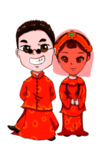 卡通新郎新娘PNG免扣素材