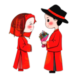卡通新郎新娘PNG免扣素材