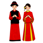 卡通新郎新娘PNG免扣素材