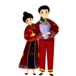 卡通新郎新娘PNG免扣素材