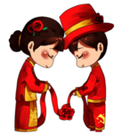 卡通新郎新娘PNG免扣素材