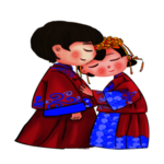 卡通新郎新娘PNG免扣素材