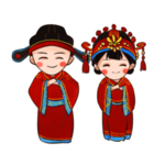 卡通新郎新娘PNG免扣素材