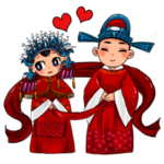 卡通新郎新娘PNG免扣素材