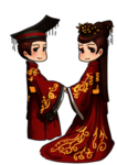 卡通新郎新娘PNG免扣素材