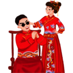 卡通新郎新娘PNG免扣素材
