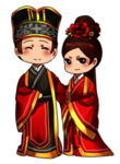 卡通新郎新娘PNG免扣素材
