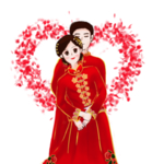 卡通新郎新娘PNG免扣素材