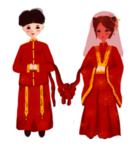 卡通新郎新娘PNG免扣素材
