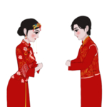 卡通新郎新娘PNG免扣素材