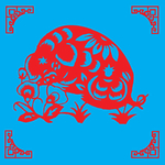 猪剪纸