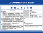 攀爬人员公示牌