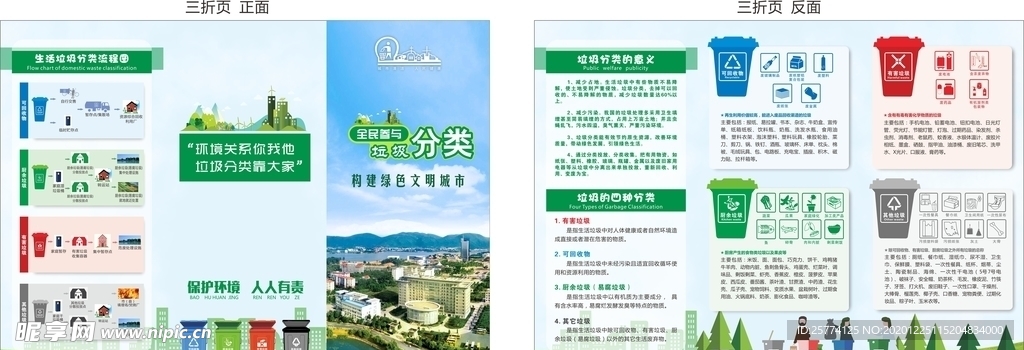 垃圾分类 折页
