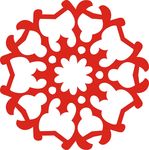 六角剪花窗花纸图案背景元素