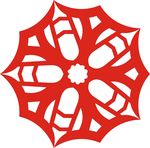 六角剪花窗花纸图案背景元素
