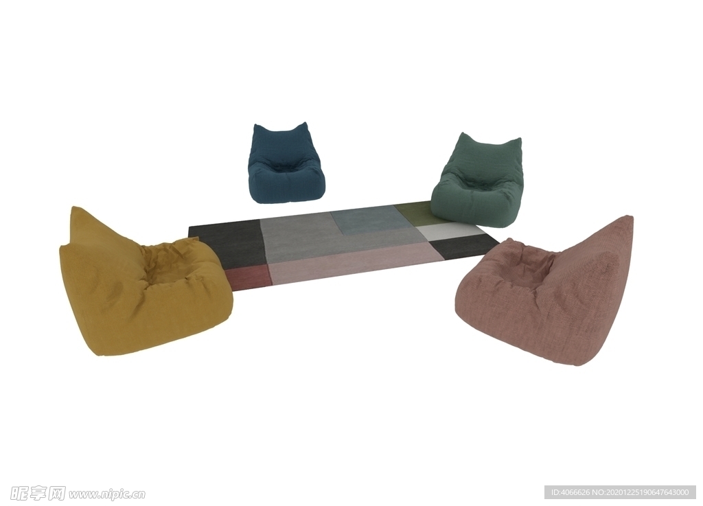 懒人沙发3d模型