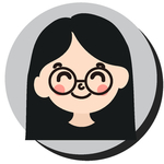卡通戴眼镜女孩头像