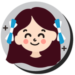 卡通女孩人物图标