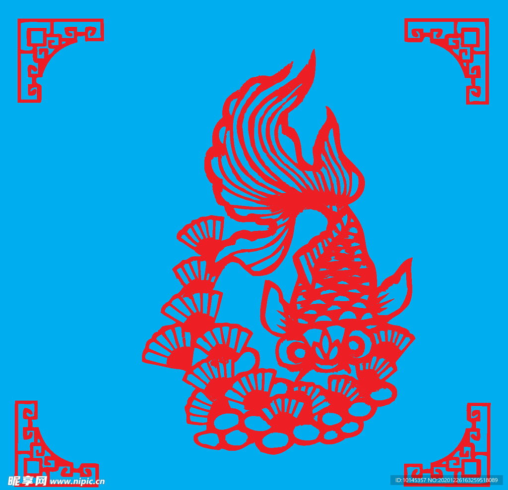 金鱼剪纸