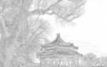 北京 颐和园 线性稿 古建筑